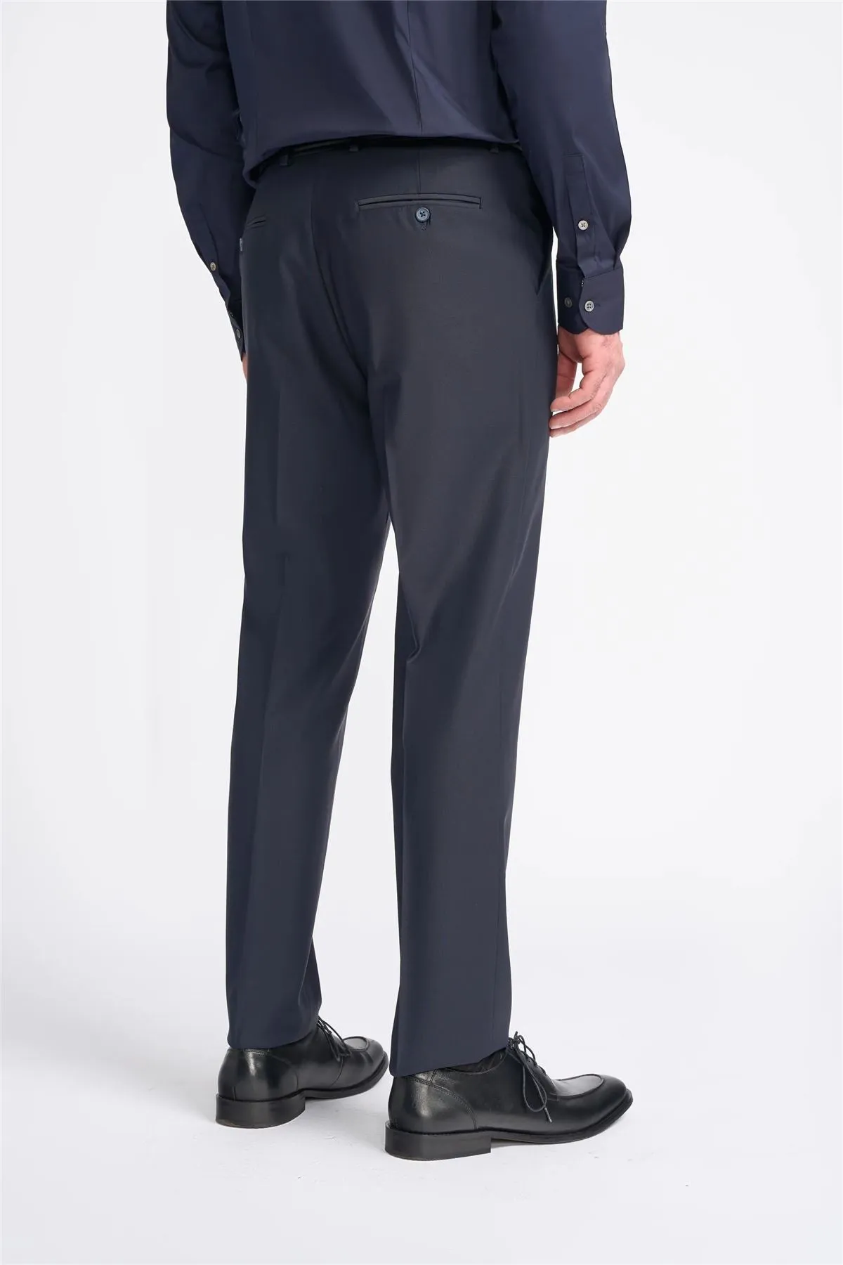 Men's Trousers Dark Navy Formal Suit Pants