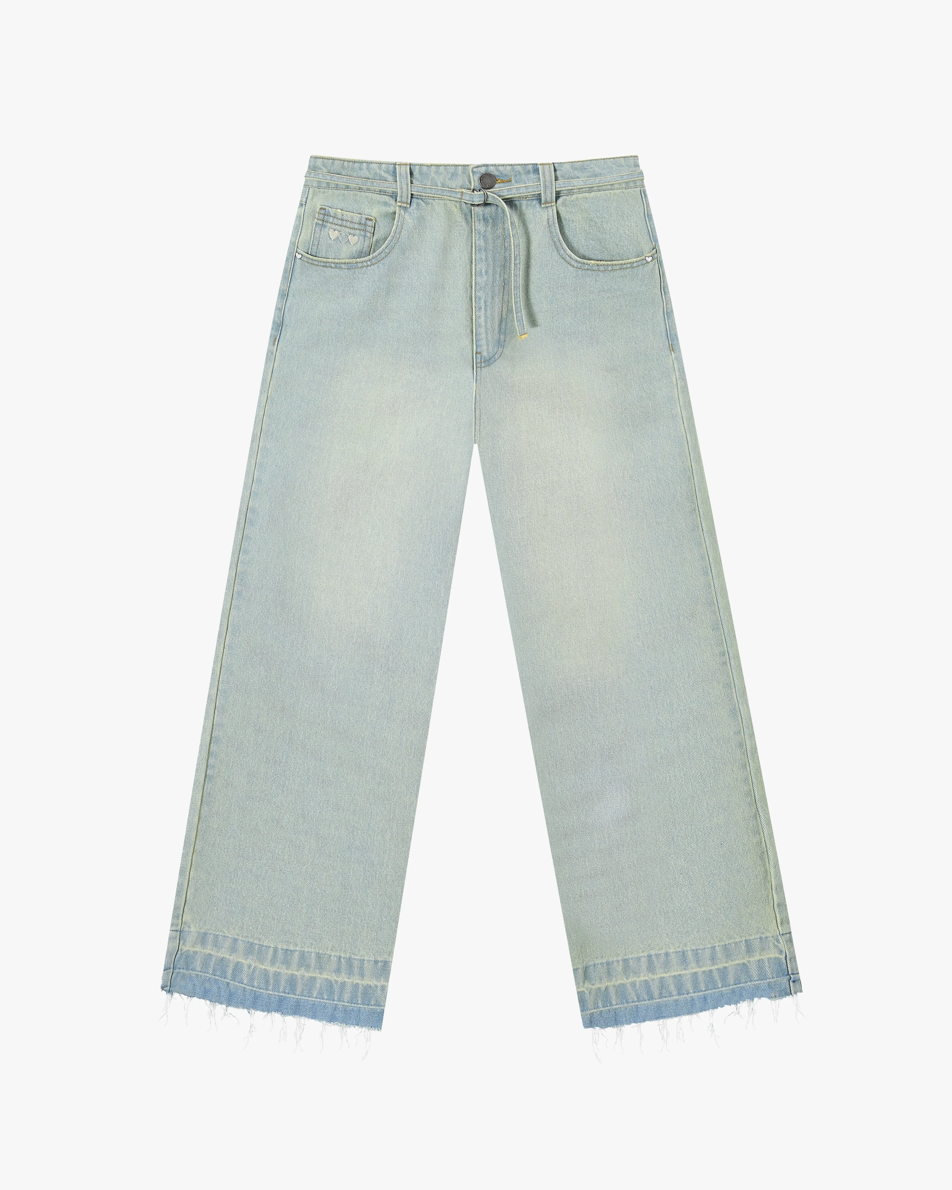 OLD BAGGY DENIM PANTS SAND DUST