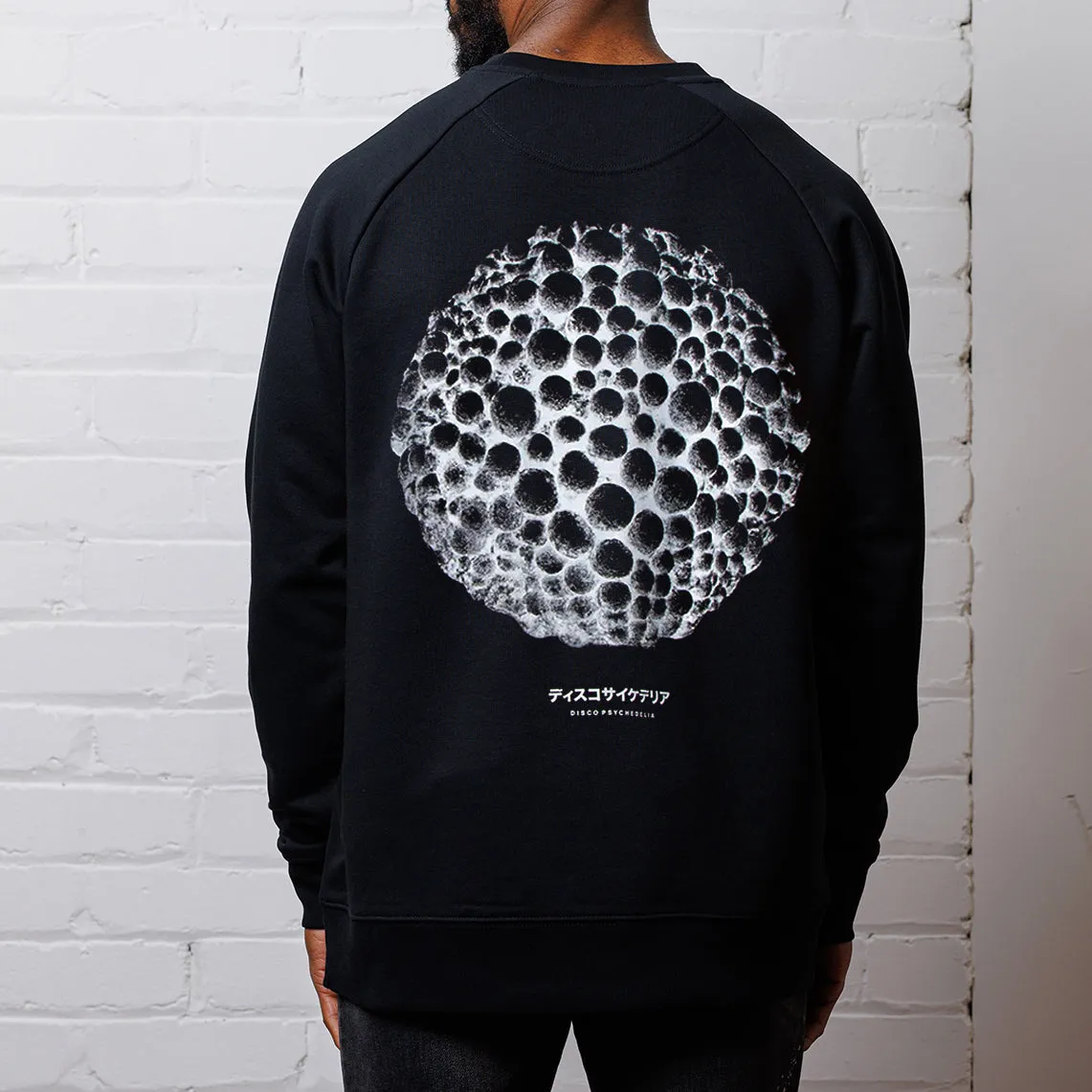 Orb Disco Psychedelia Back Print - Sweatshirt - Black