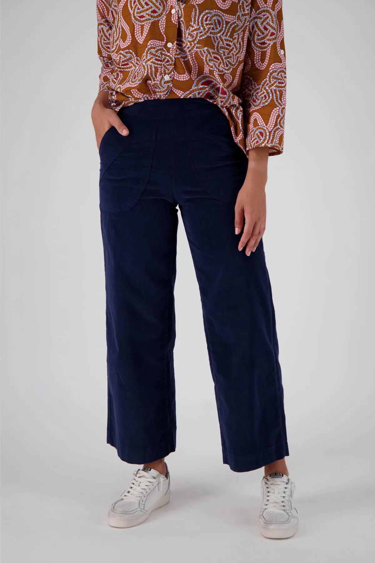 Peggy Fine Cord Pants Navy