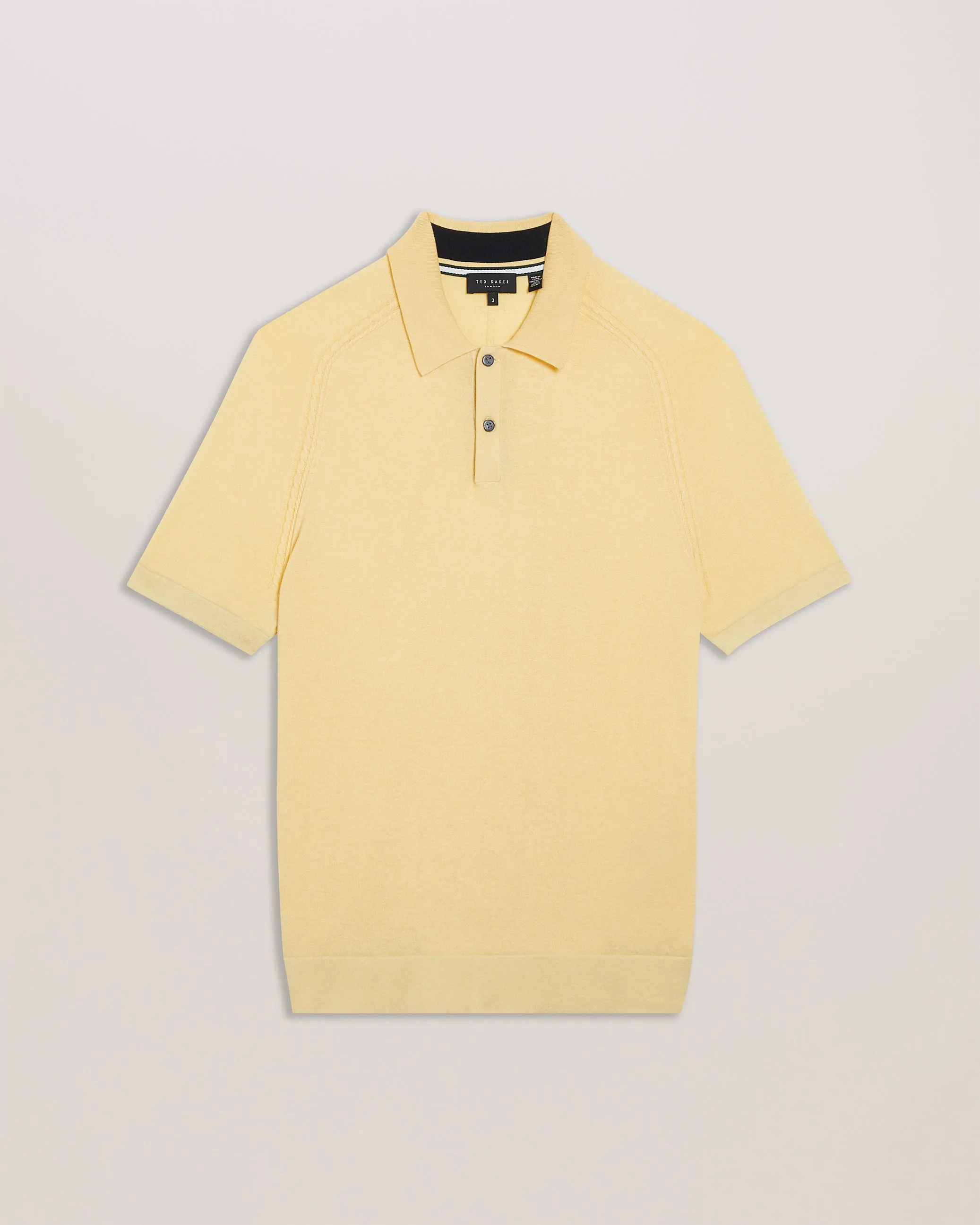 Peltz Ss Regular Silk Blend Polo Lt-Yellow