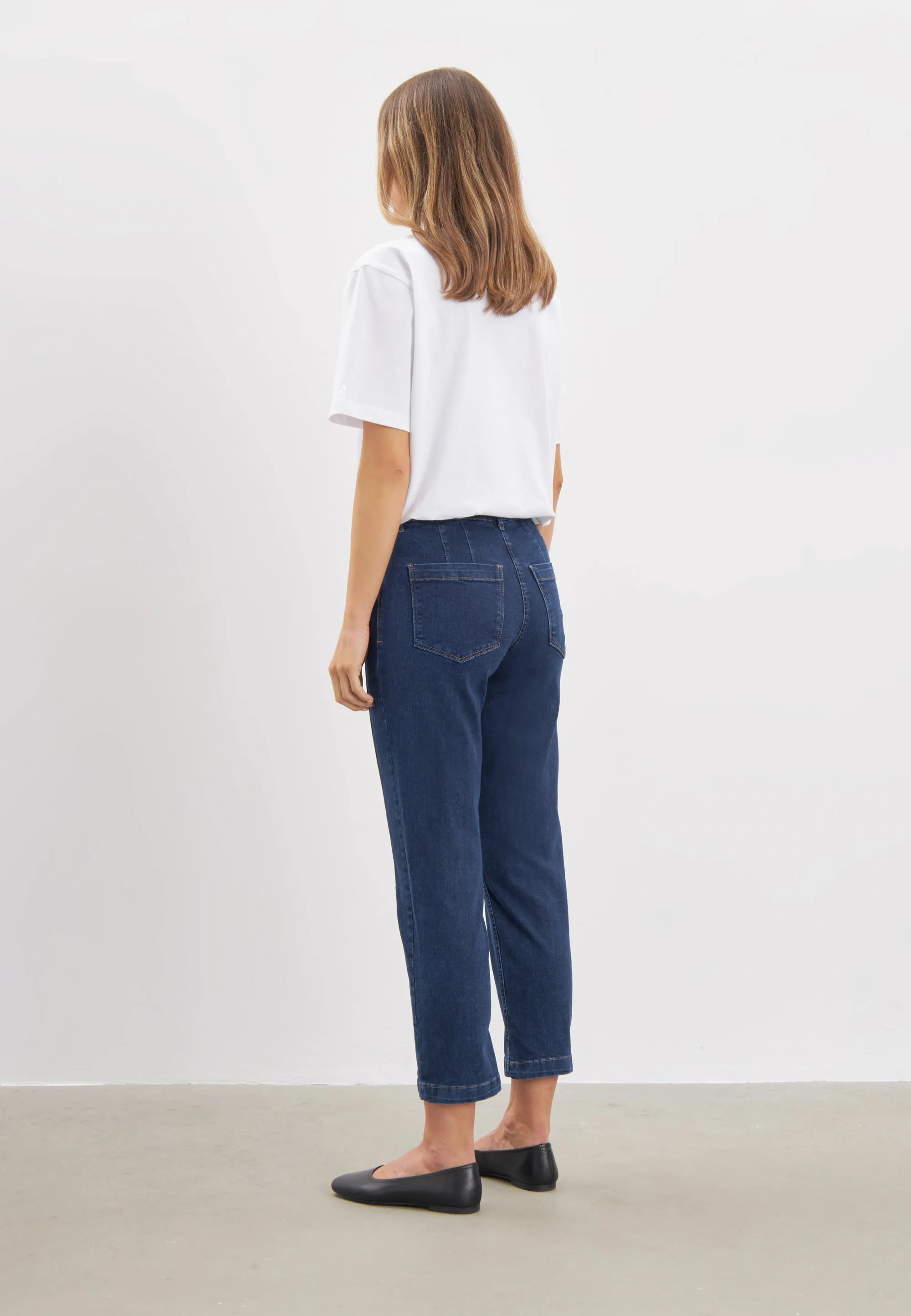 Piper Pure Regular Crop - Dark Blue Denim