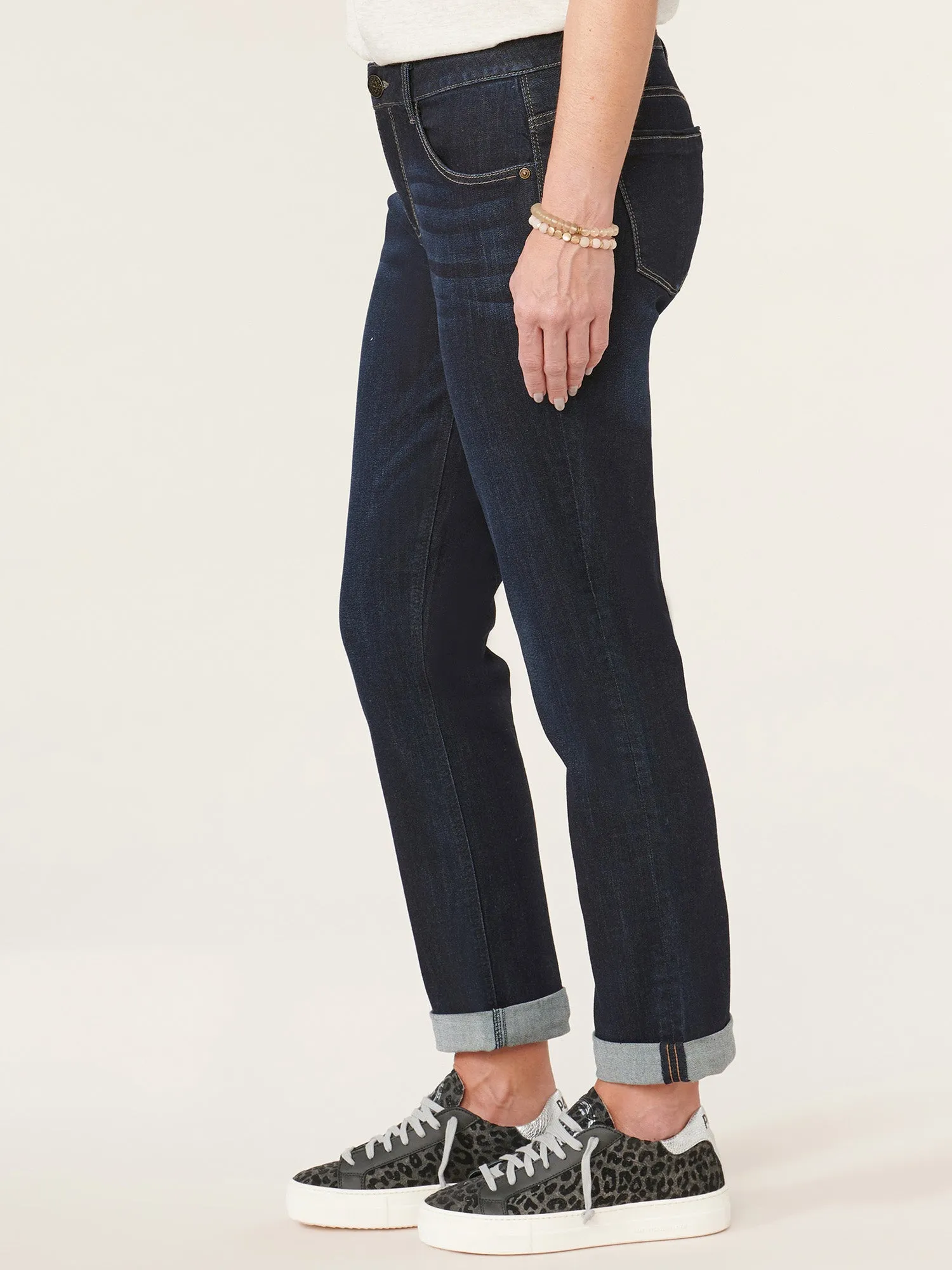 "Ab"solution® Mid Rise Indigo Girlfriend Jeans