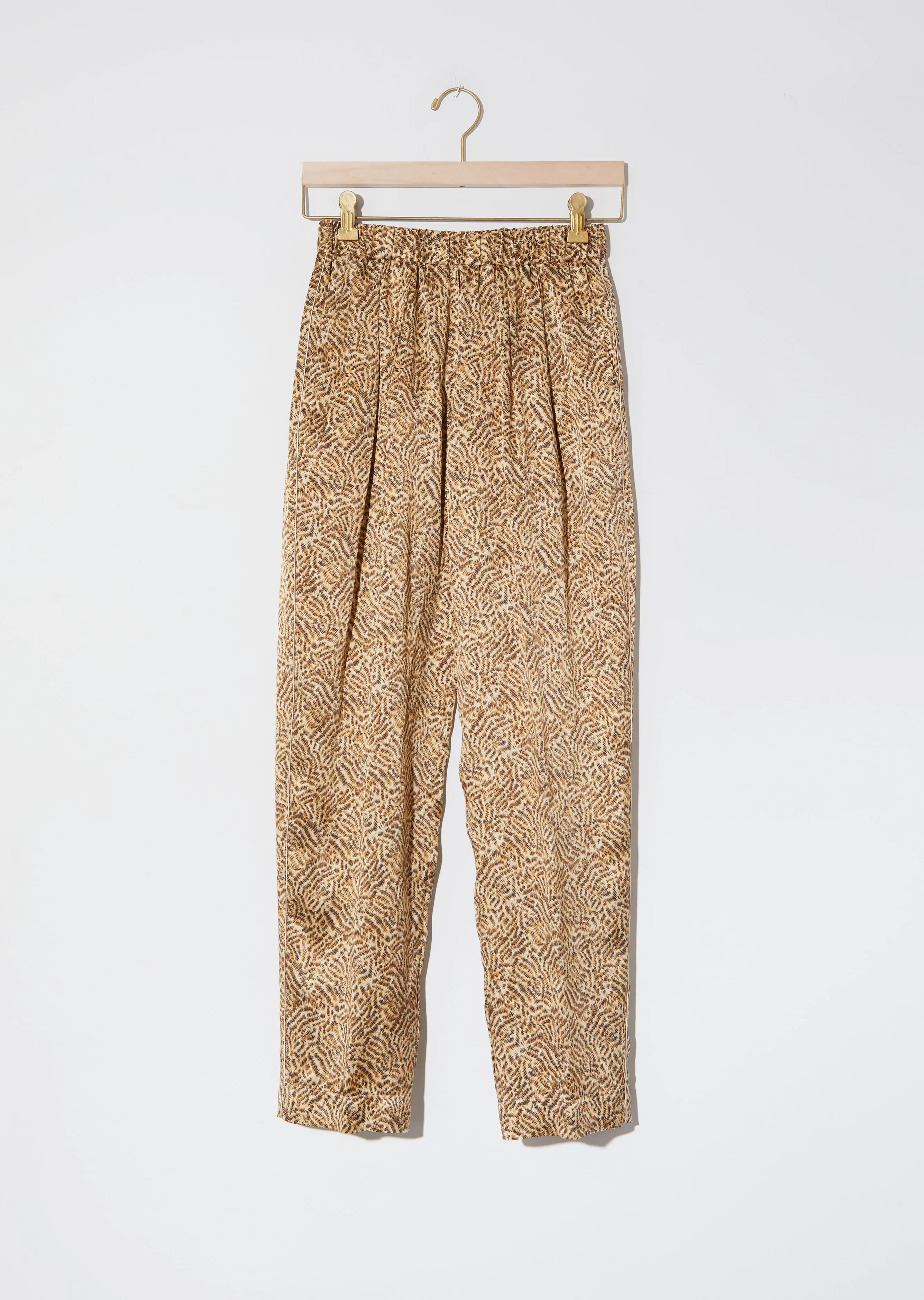 "Eagle Print" Satin Silk Pants