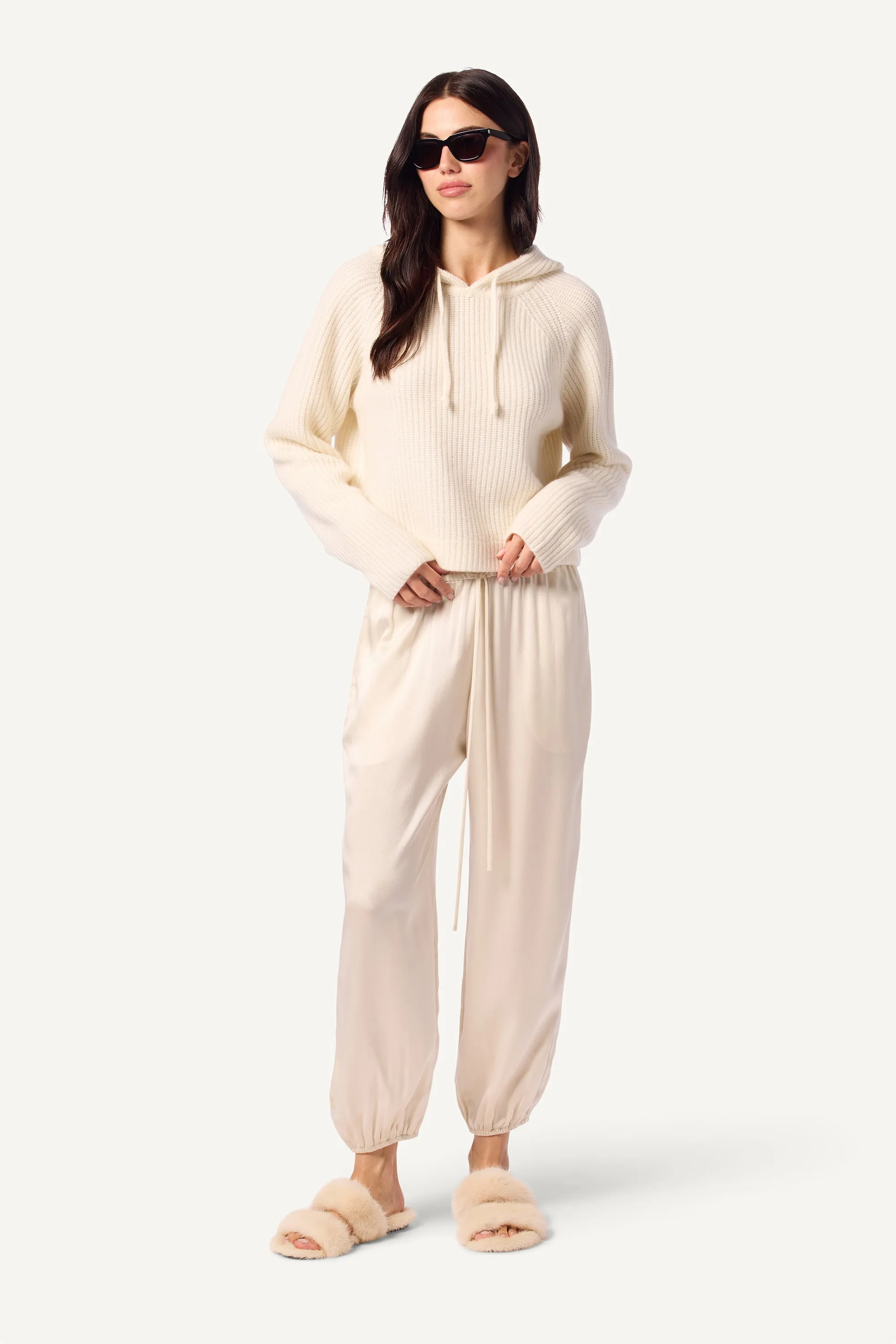 RAYNE SILK PARACHUTE PANT | GARDENIA