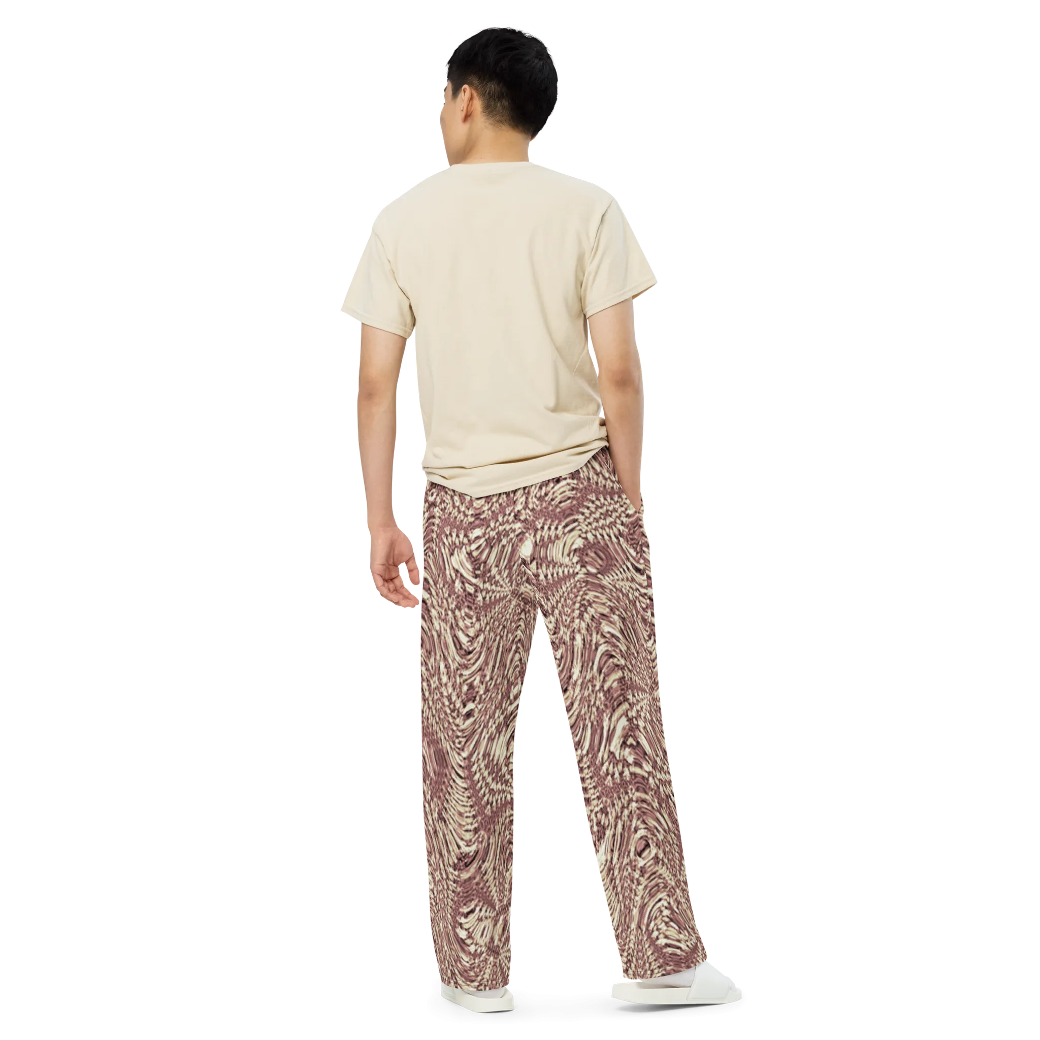 Recursia Alchemical Vision I Men's Wide Leg Pants In Pink