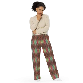 Recursia Argyle Rewired Women's Wide Leg Pants