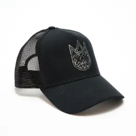 SEQUINS TRUCKER HAT IN BLACK