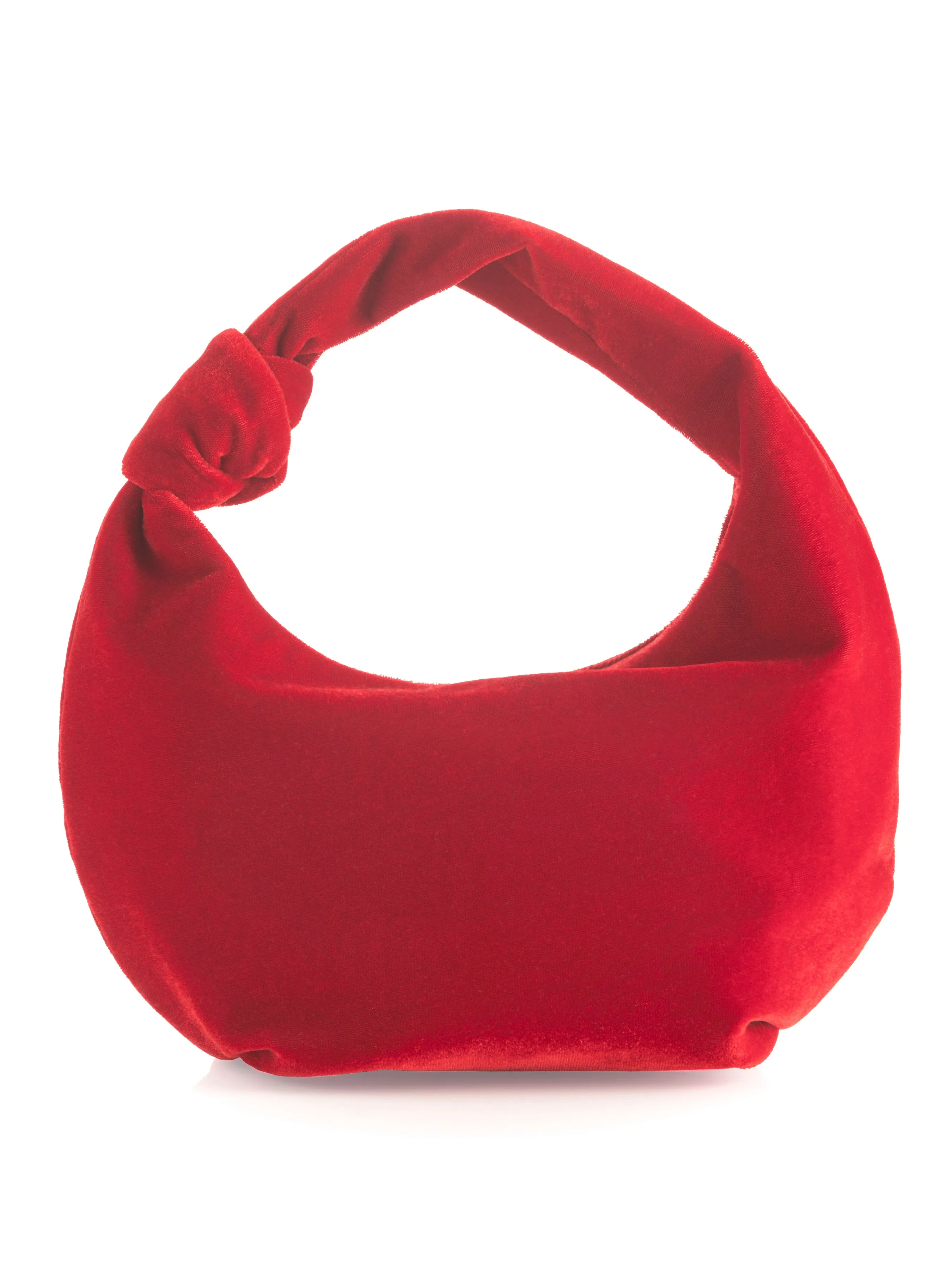 Shiraleah Chrissy Knotted Velvet Top Handle Bag, Red