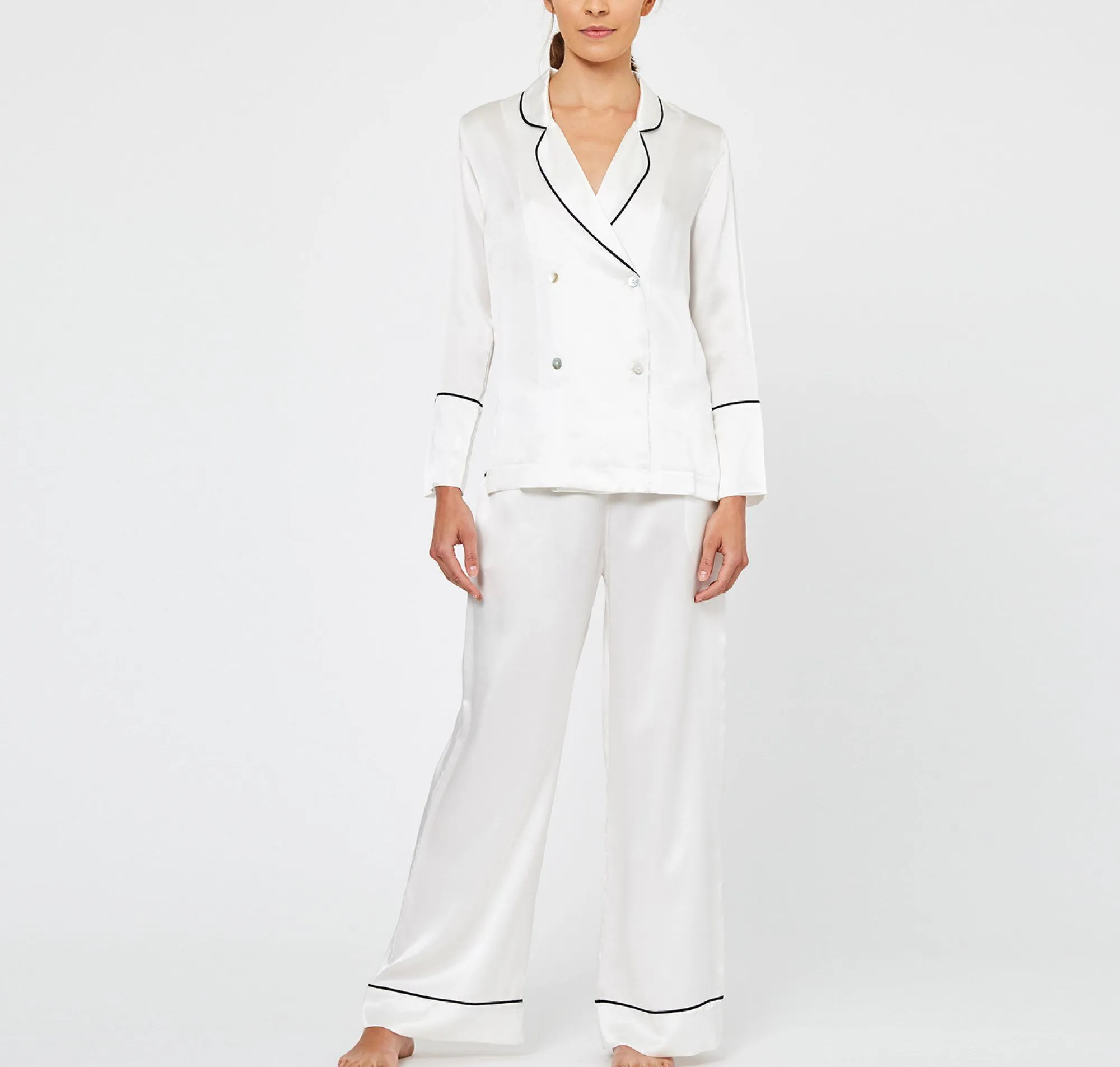 Silk pyjama trousers [Ivory]