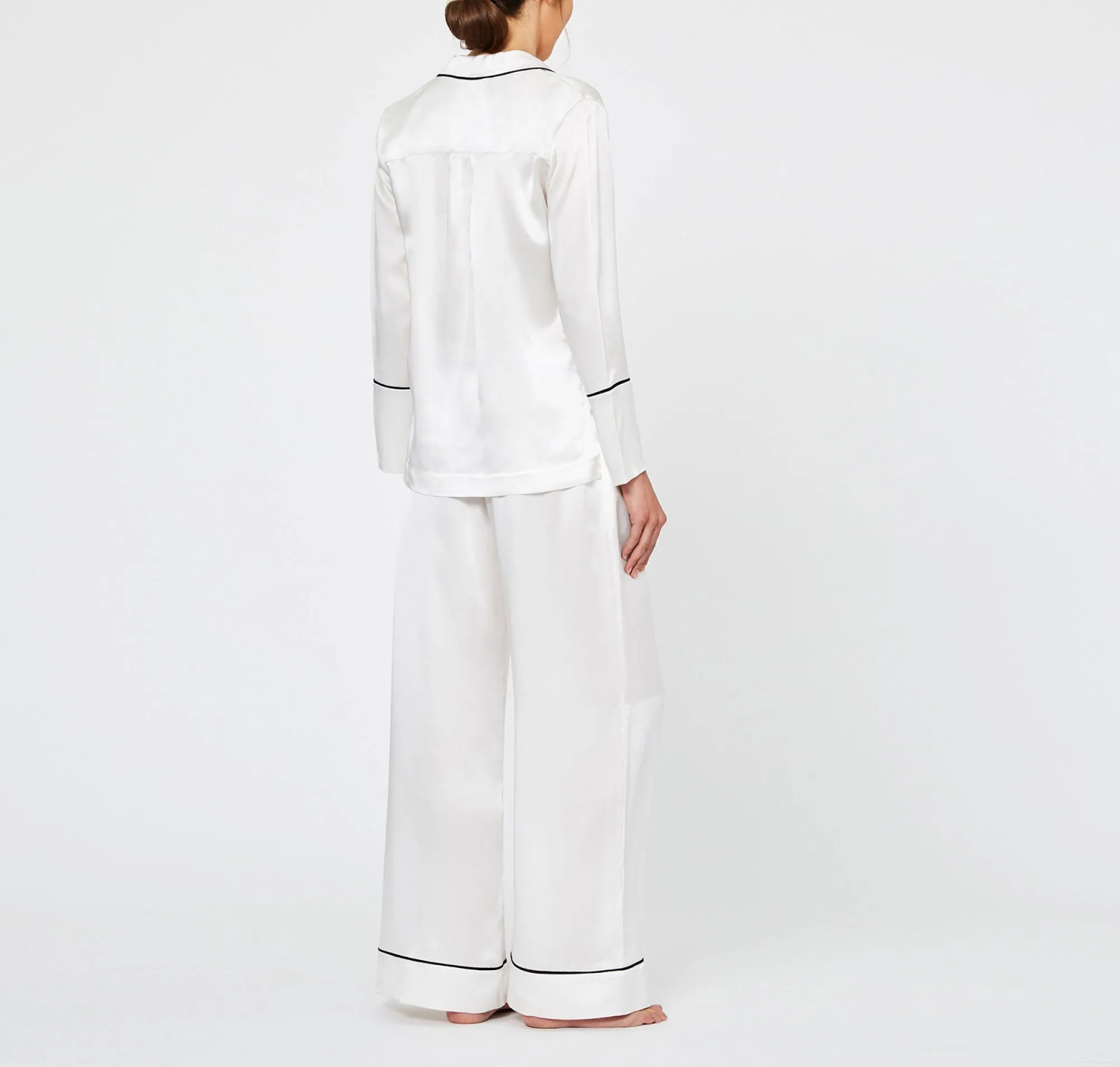 Silk pyjama trousers [Ivory]