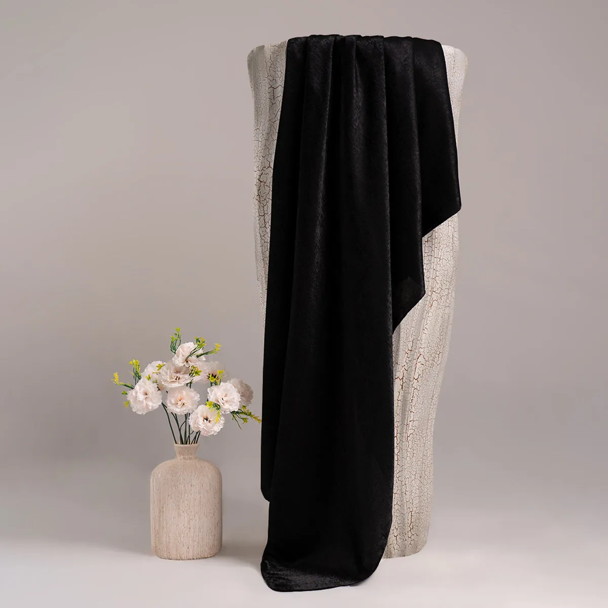 Silky Velvet Hijabs - Black