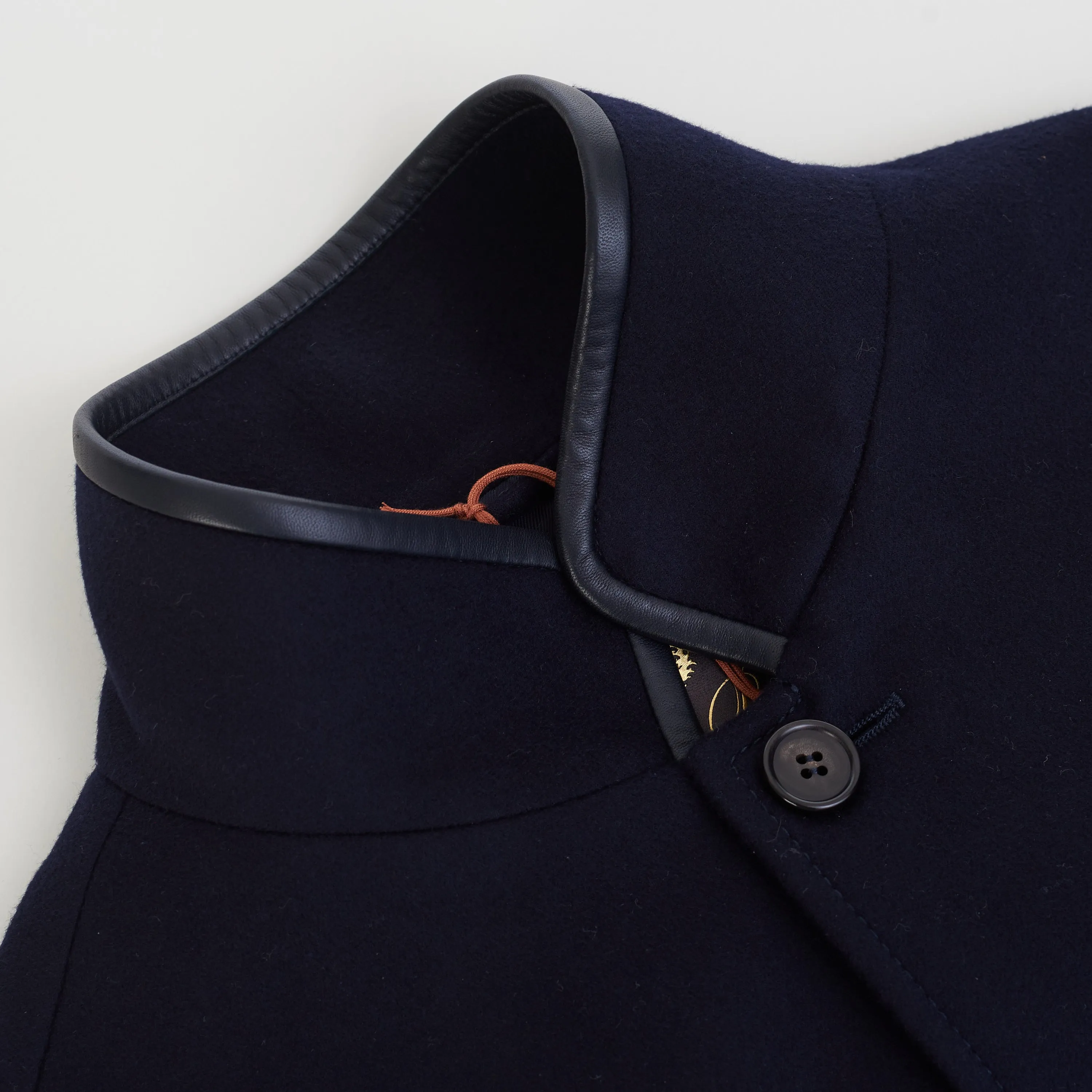 Spagna Jacket In Navy Blue Double Faced Cashmere