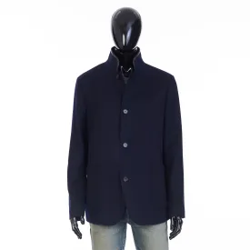 Spagna Jacket In Navy Blue Double Faced Cashmere