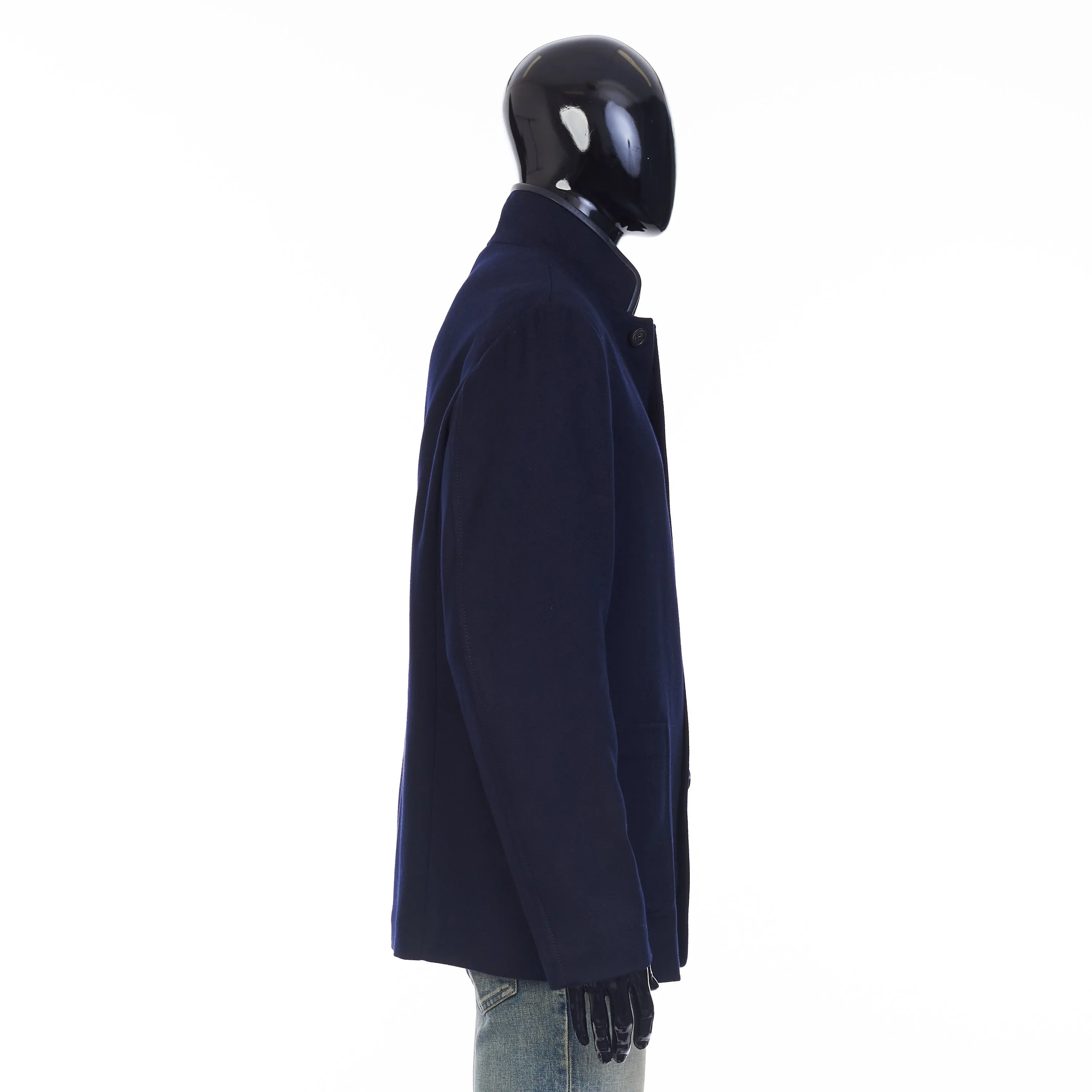 Spagna Jacket In Navy Blue Double Faced Cashmere