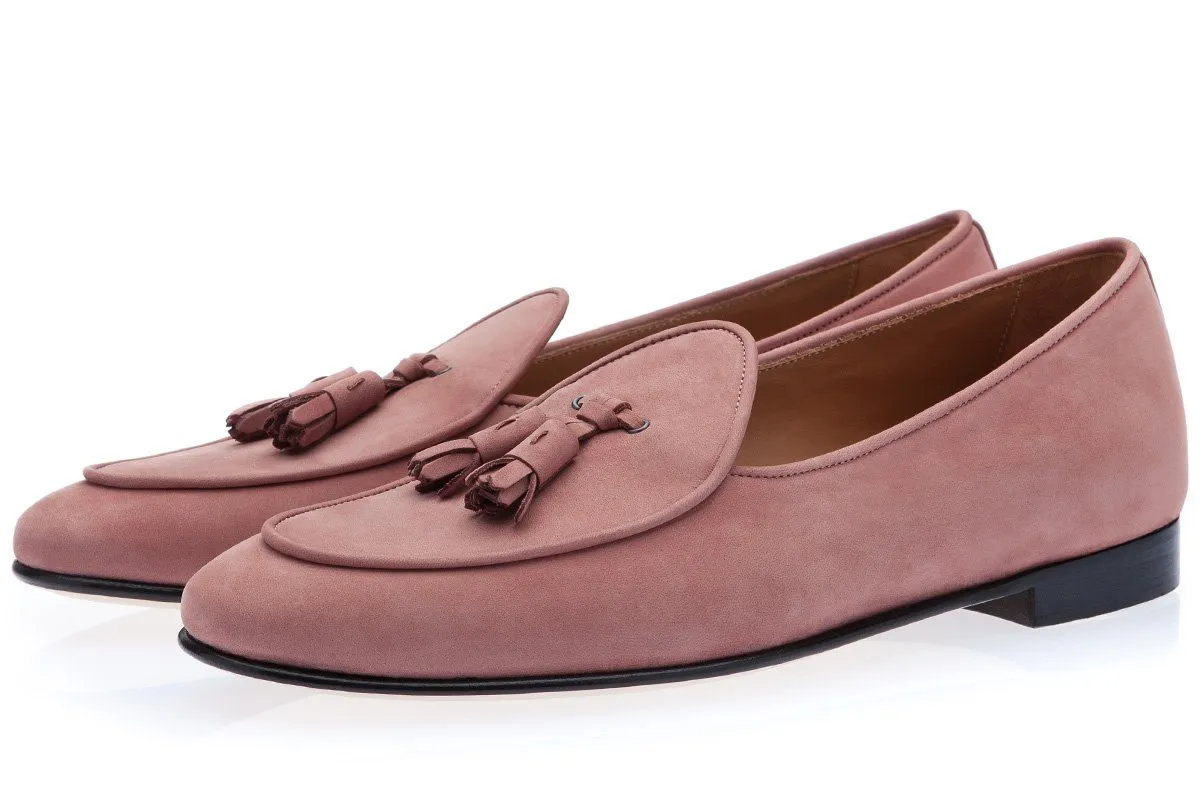 TANGERINE 2 NABUK CREPE BELGIAN LOAFERS