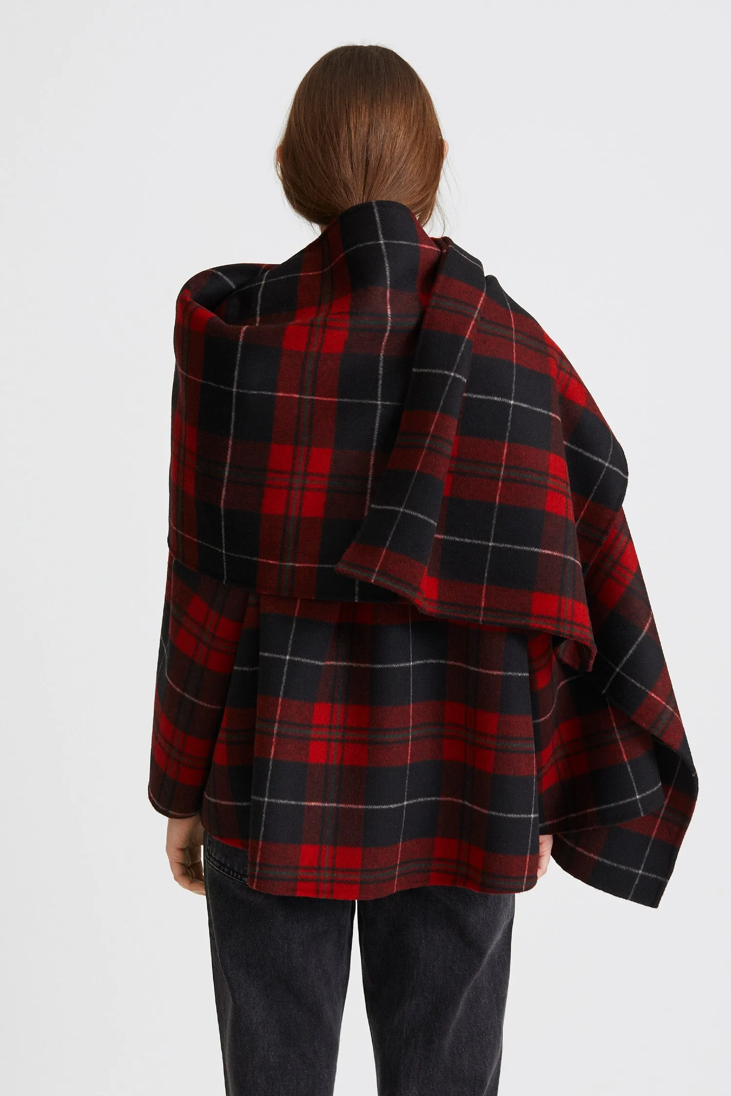 TECLA SCARF - RED CHECK