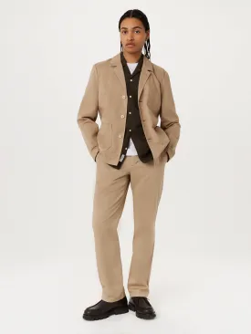 The 3-Button Twill Blazer in Sandstone