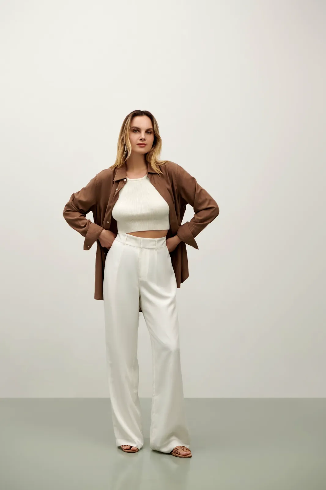 The Willow Wide Leg Pant- White