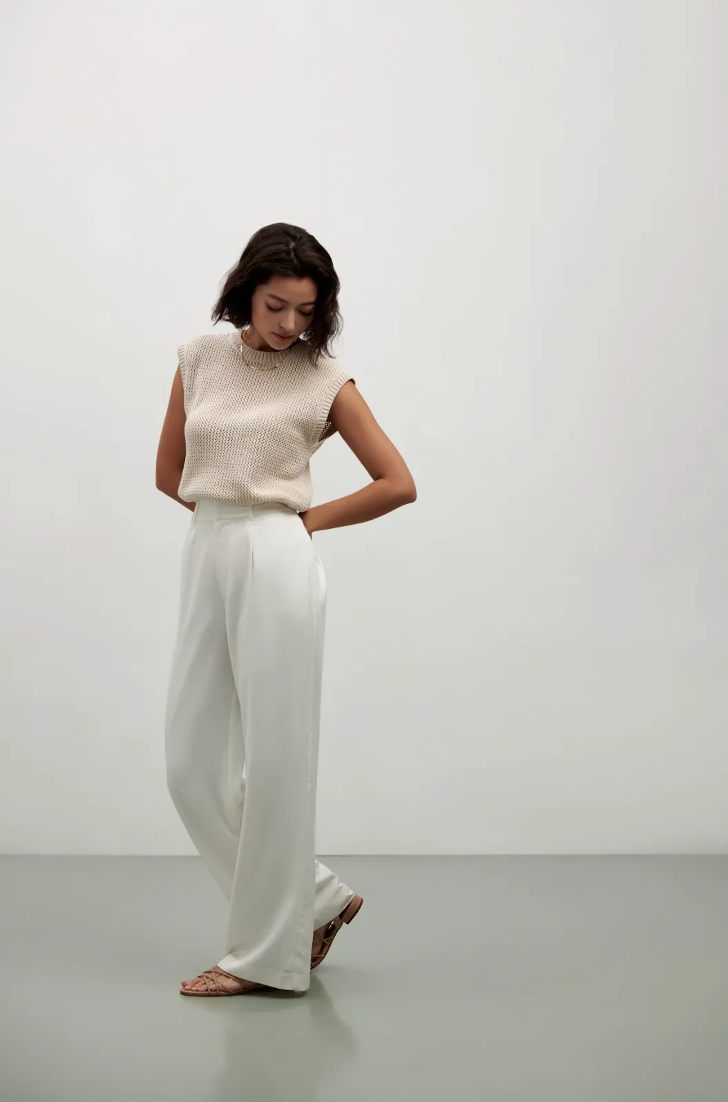 The Willow Wide Leg Pant- White