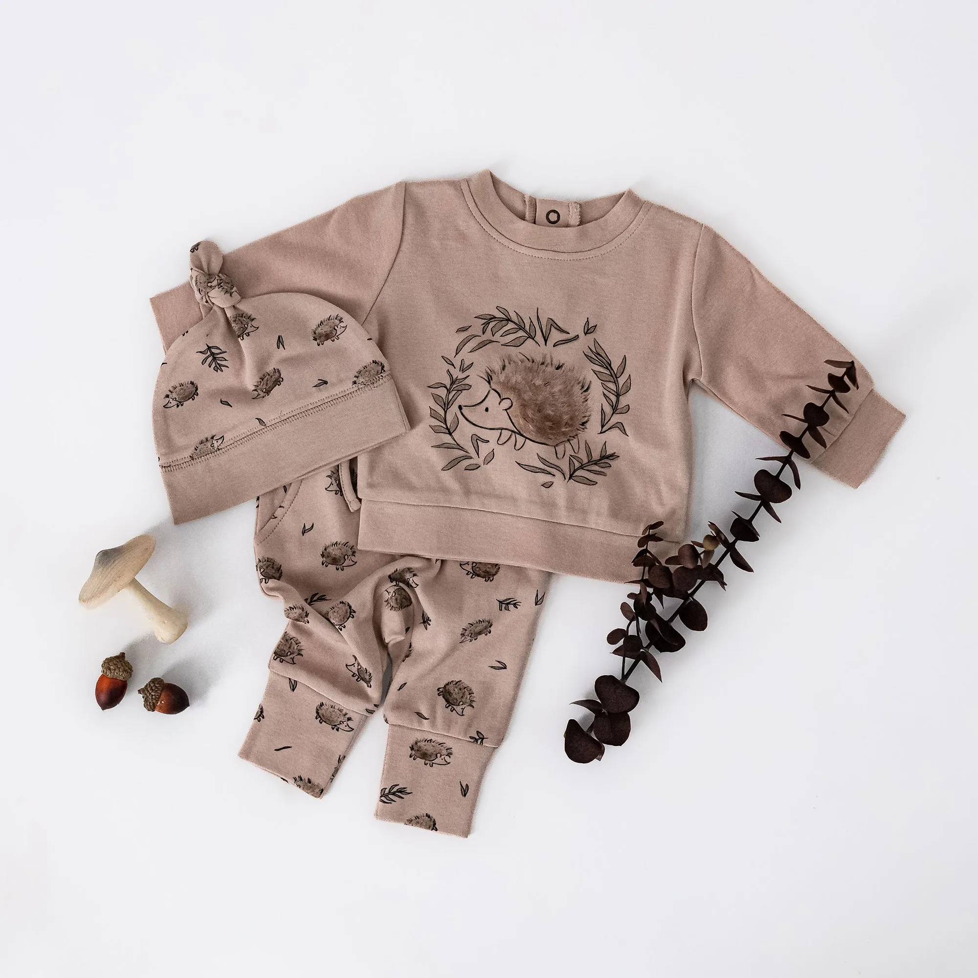 The Woodland Collection Organic Graphic Sweatshirt & Jogger Set