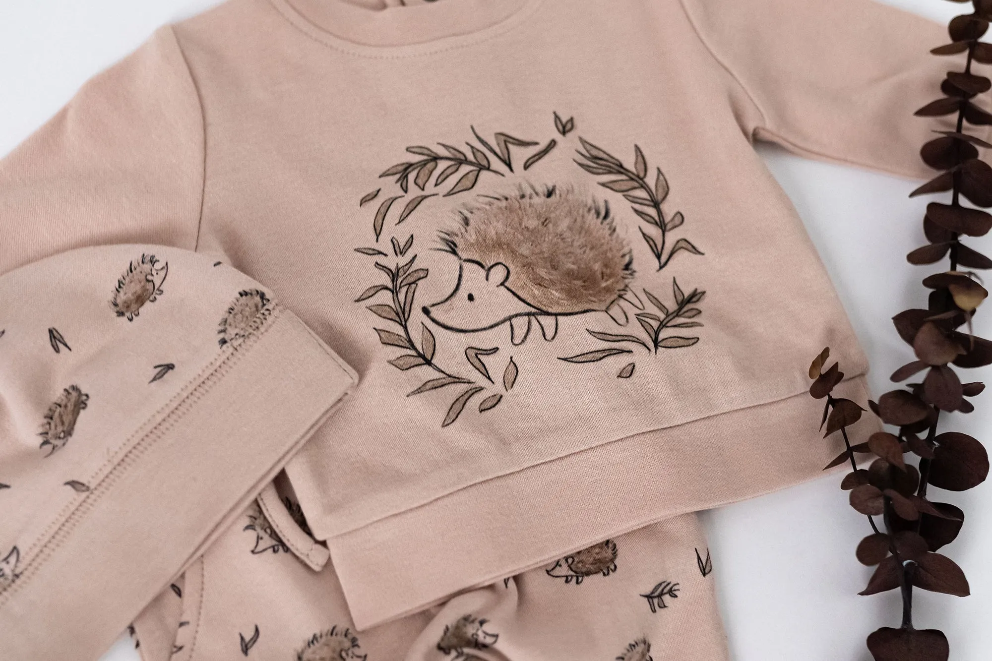 The Woodland Collection Organic Graphic Sweatshirt & Jogger Set