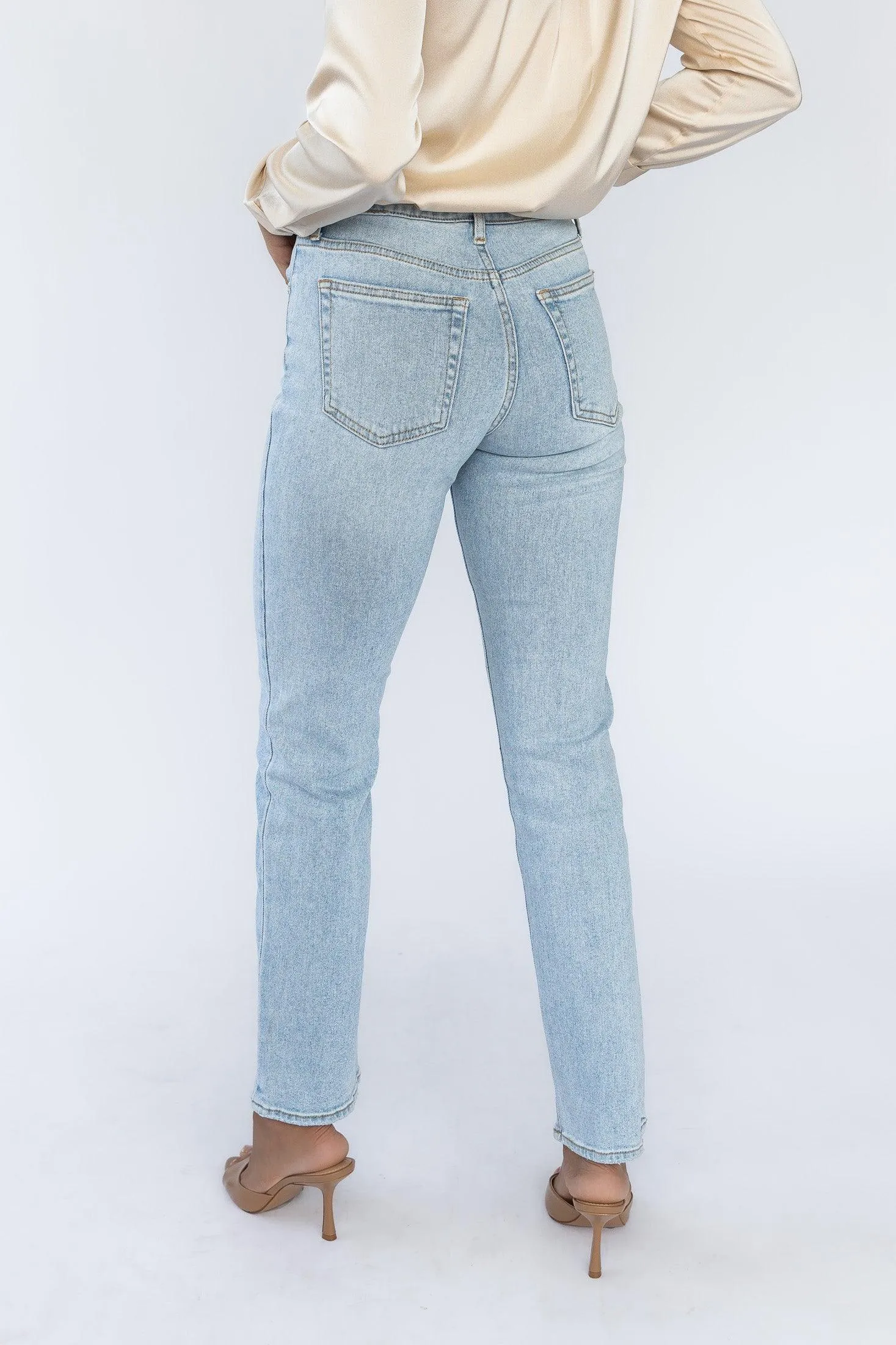 Vanessa Light Wash Straight Denim