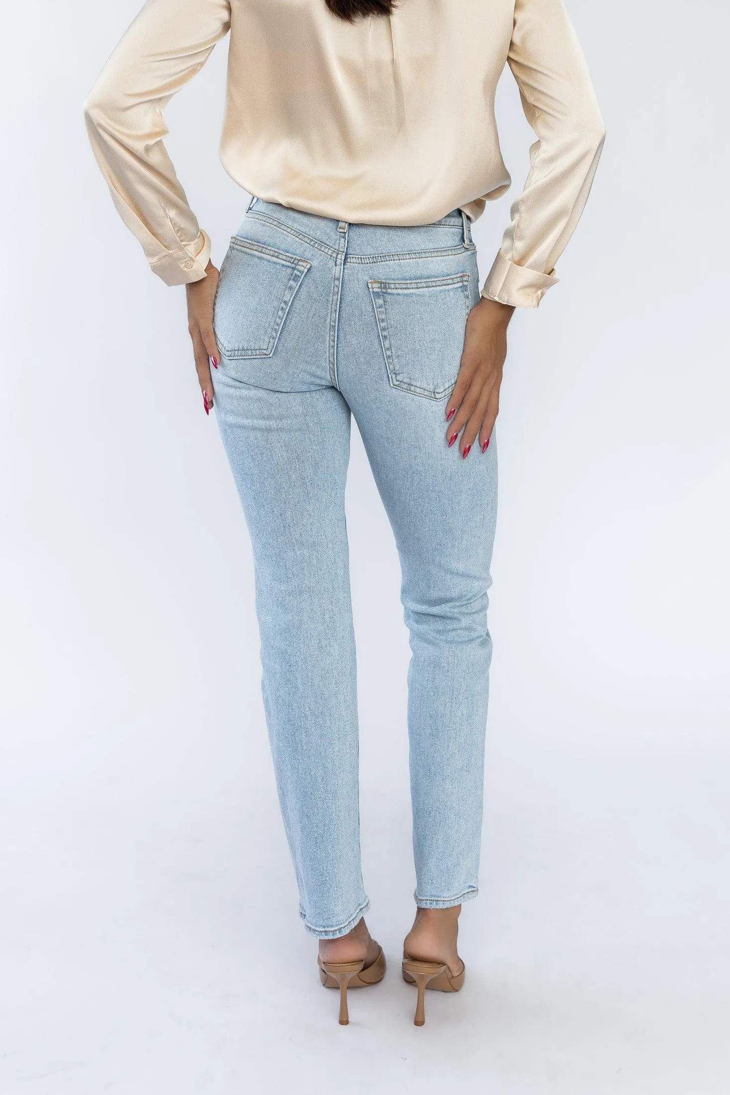 Vanessa Light Wash Straight Denim