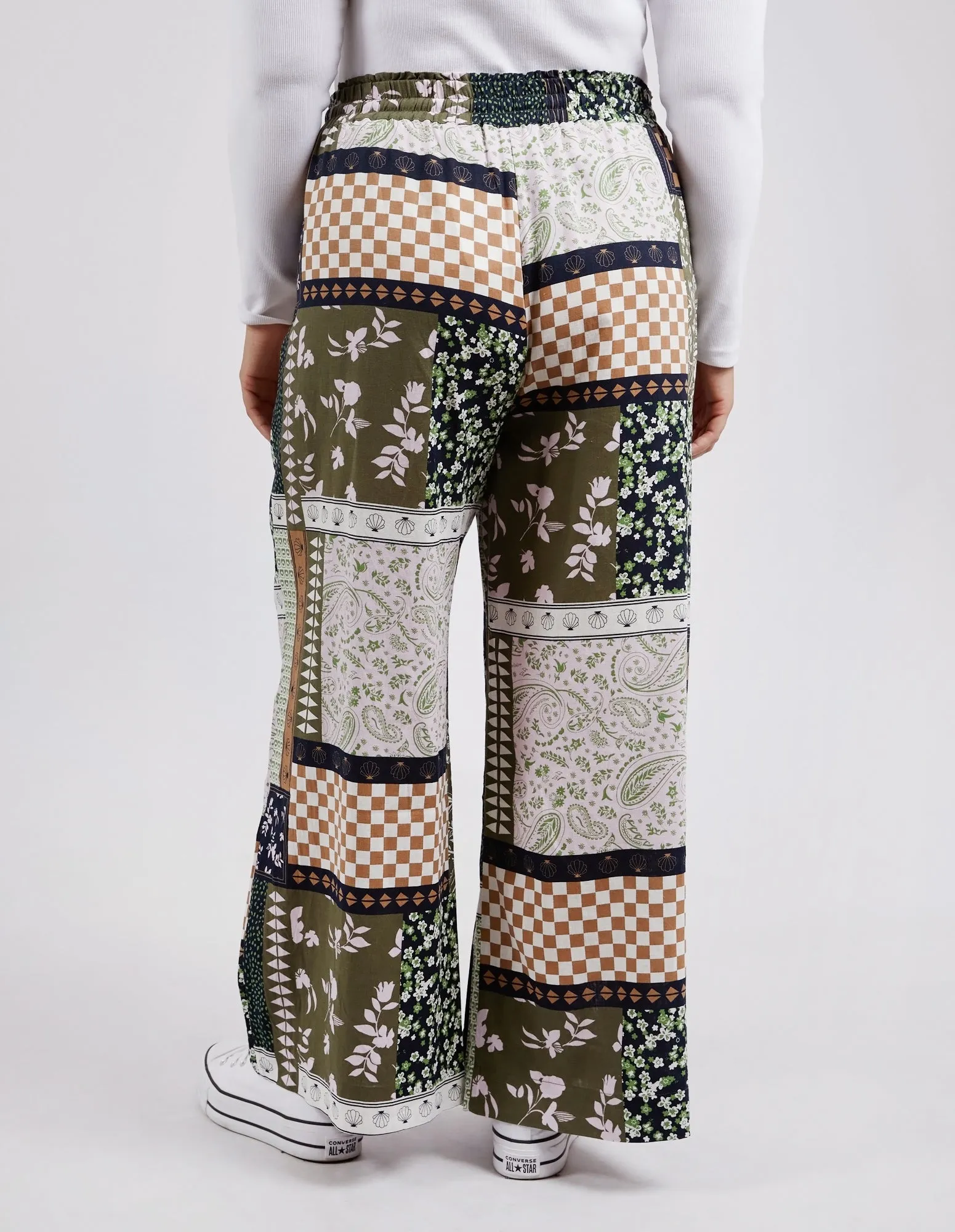 Vetiver Patchwork Print Pant