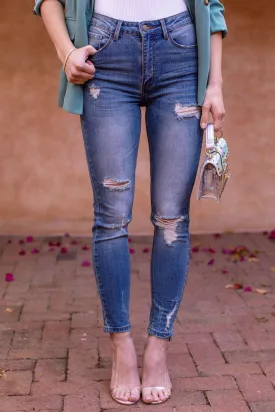 Voyager Distressed Skinny Jeans