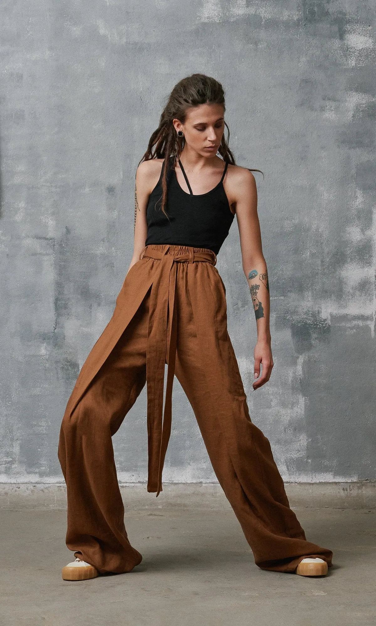 Wide Leg Linen Pants