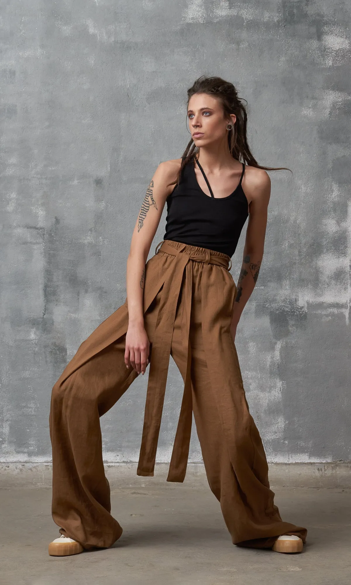 Wide Leg Linen Pants