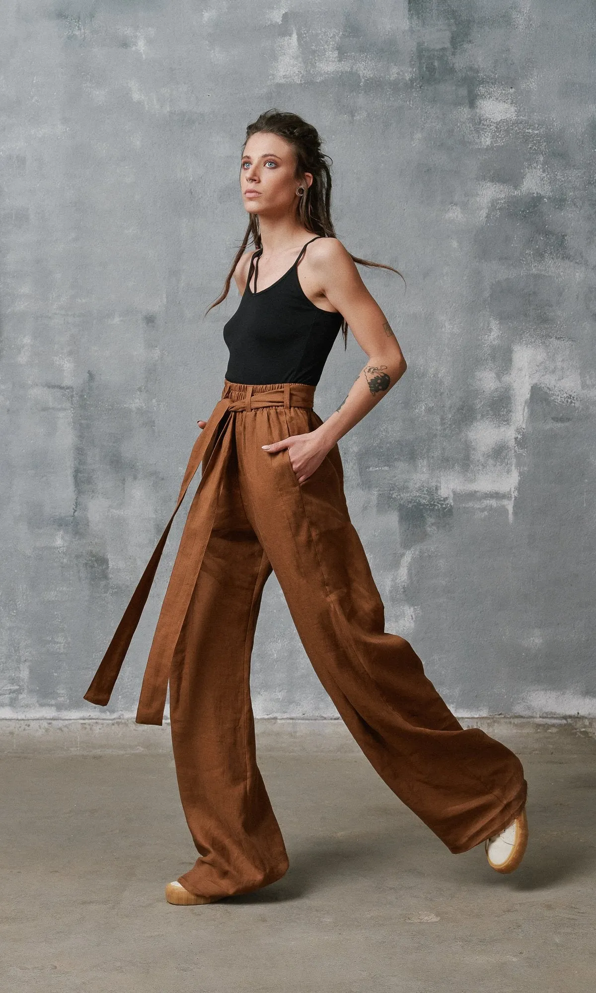 Wide Leg Linen Pants