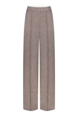 Wide Leg Wool Trousers