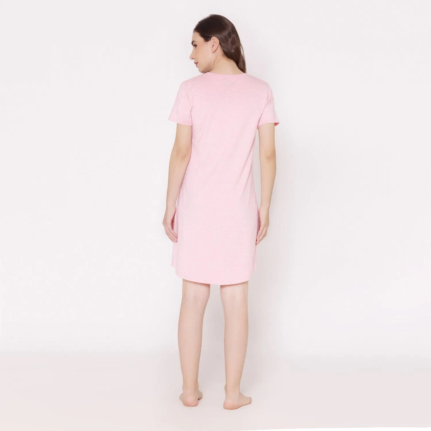 Women Cotton Sleepshirt - Royal pink