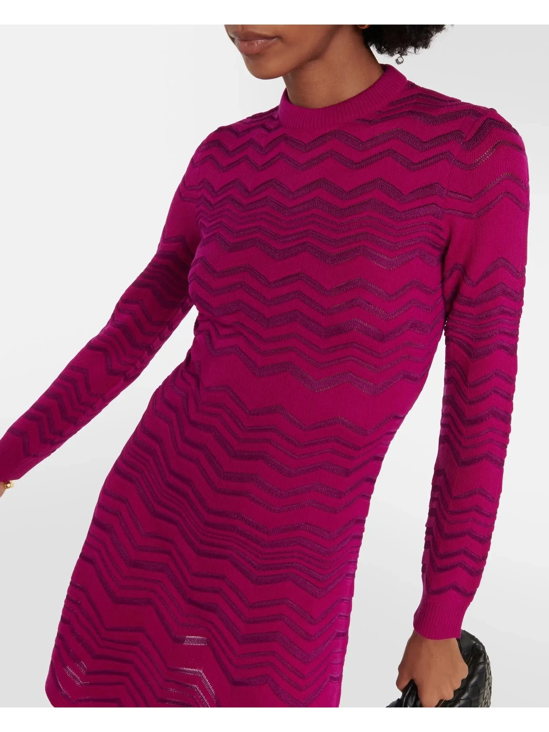 Women’s Chevron Knit Wool-Blend Short Dress 