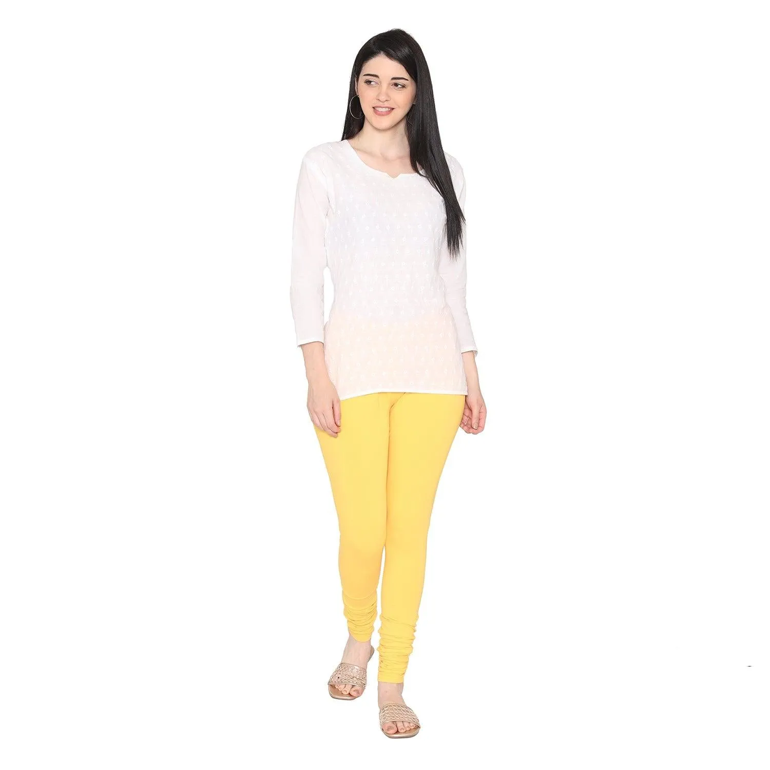 Women's Cotton Churidar leggings (Free Size) - Popcorn