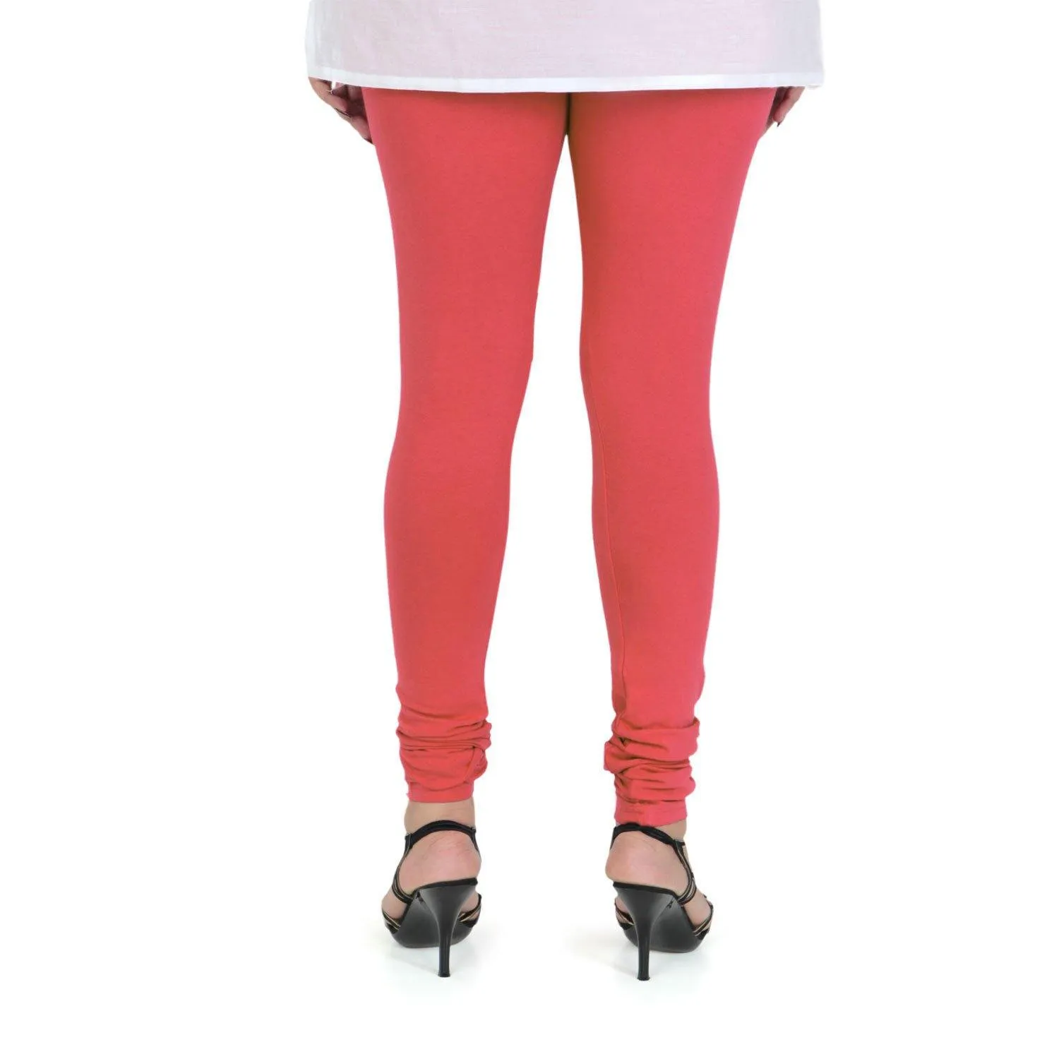 Women's Cotton Churidar leggings (Free Size) - Rose