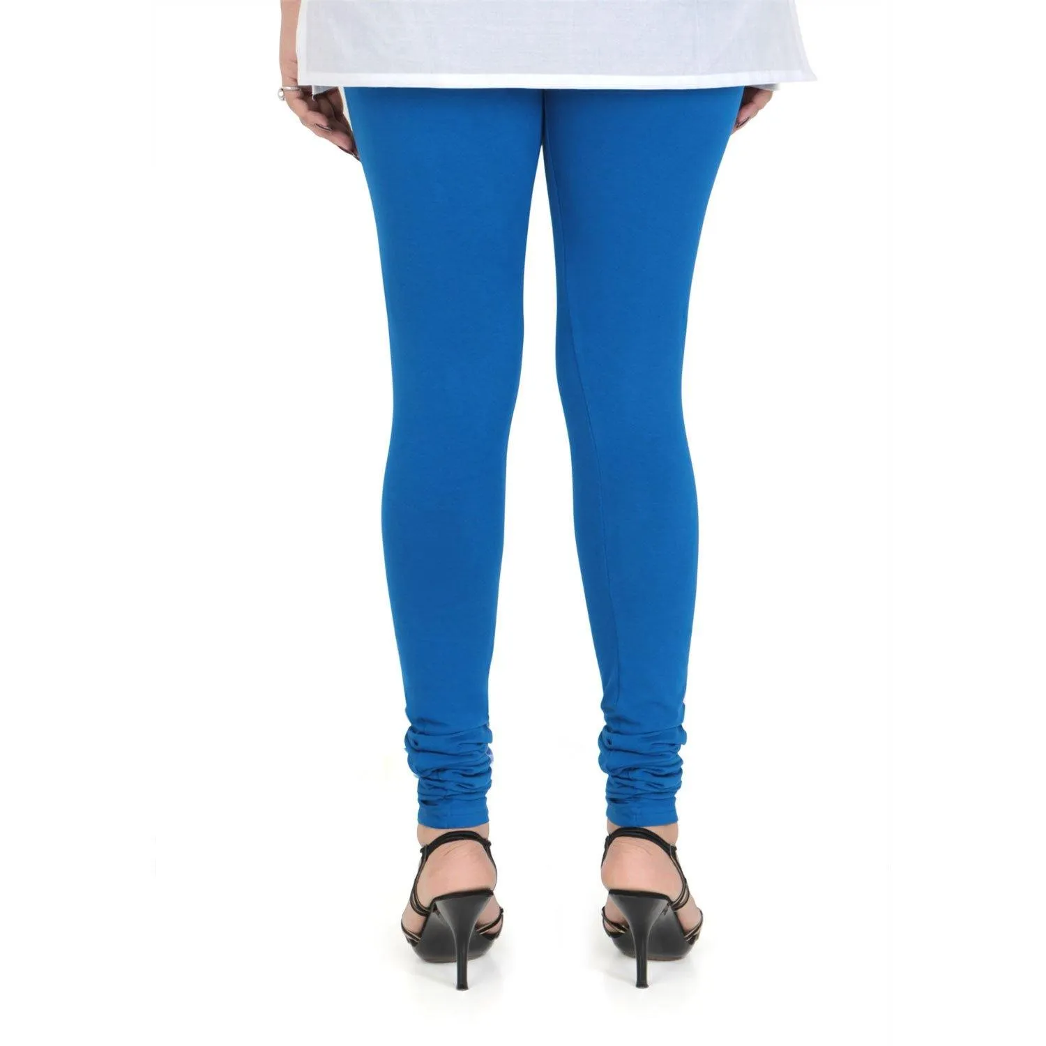 Women's Cotton Churidar leggings (Free Size) - Victoria Blue