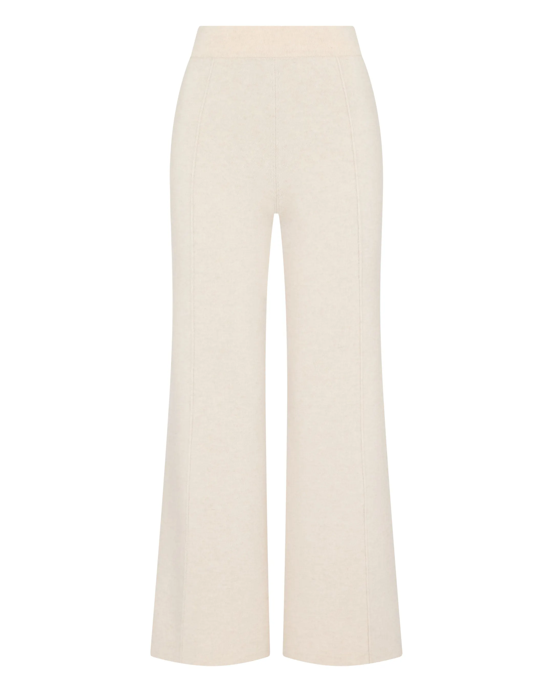 Women's Double Face Pants Ecru White