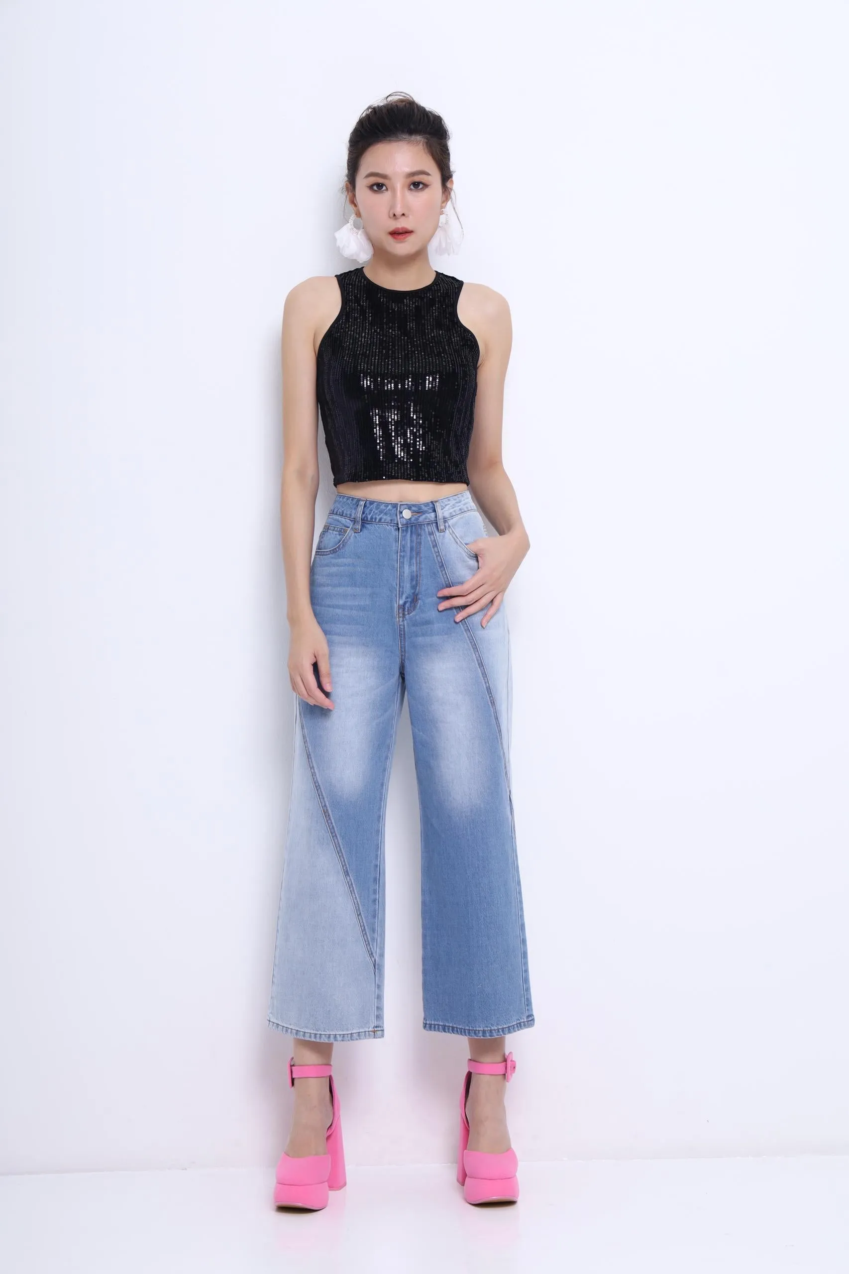 Yui Multi-panel Denim Jeans