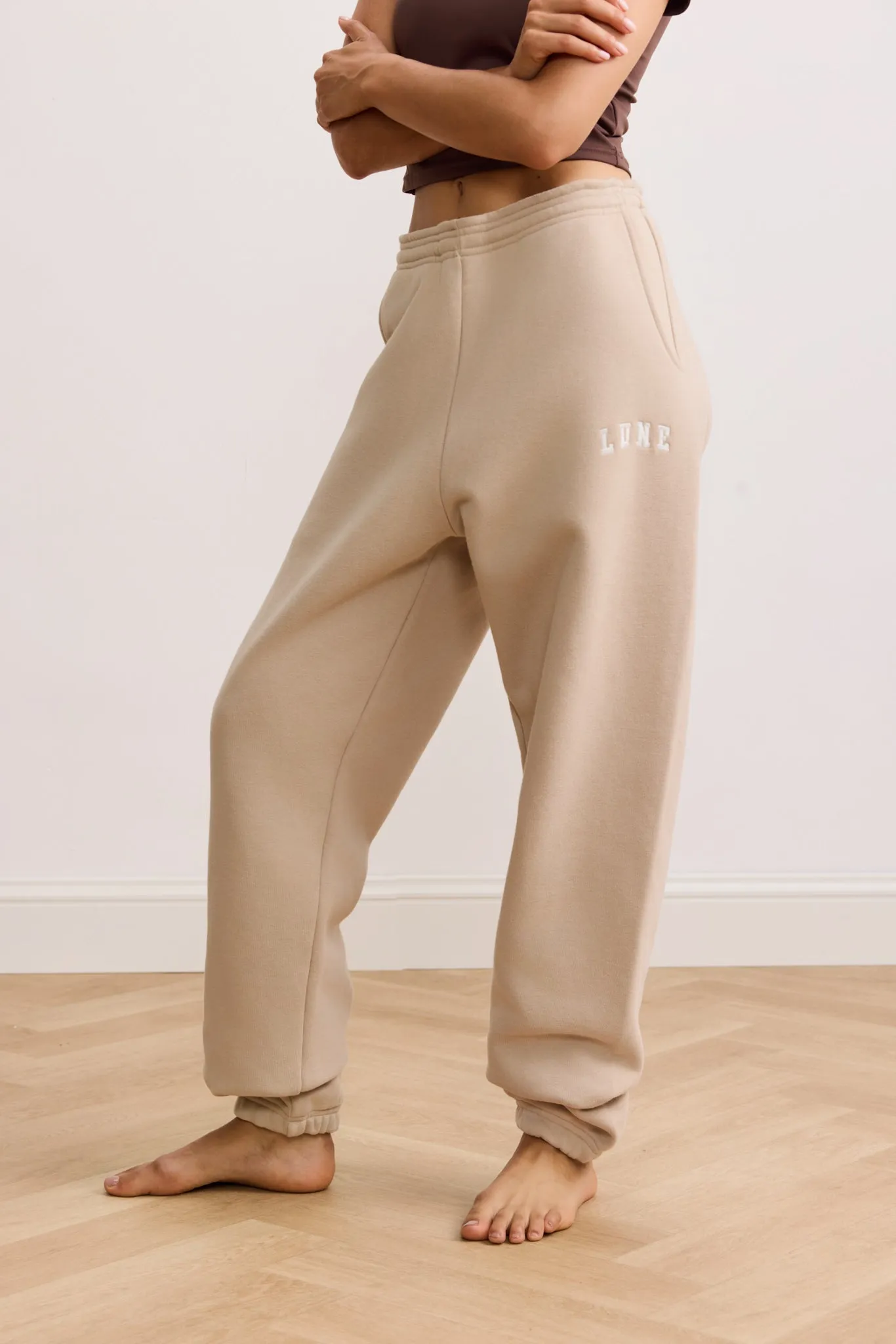 ZOE logo pants - Beige